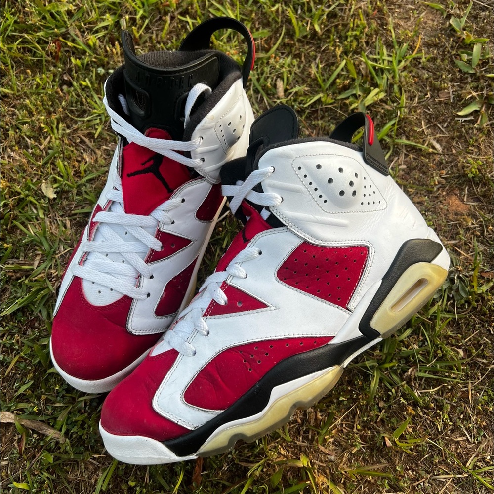 CLEAN Air Jordan 6 size 9.5 Mens 2014 Carmine Red Retro shoes